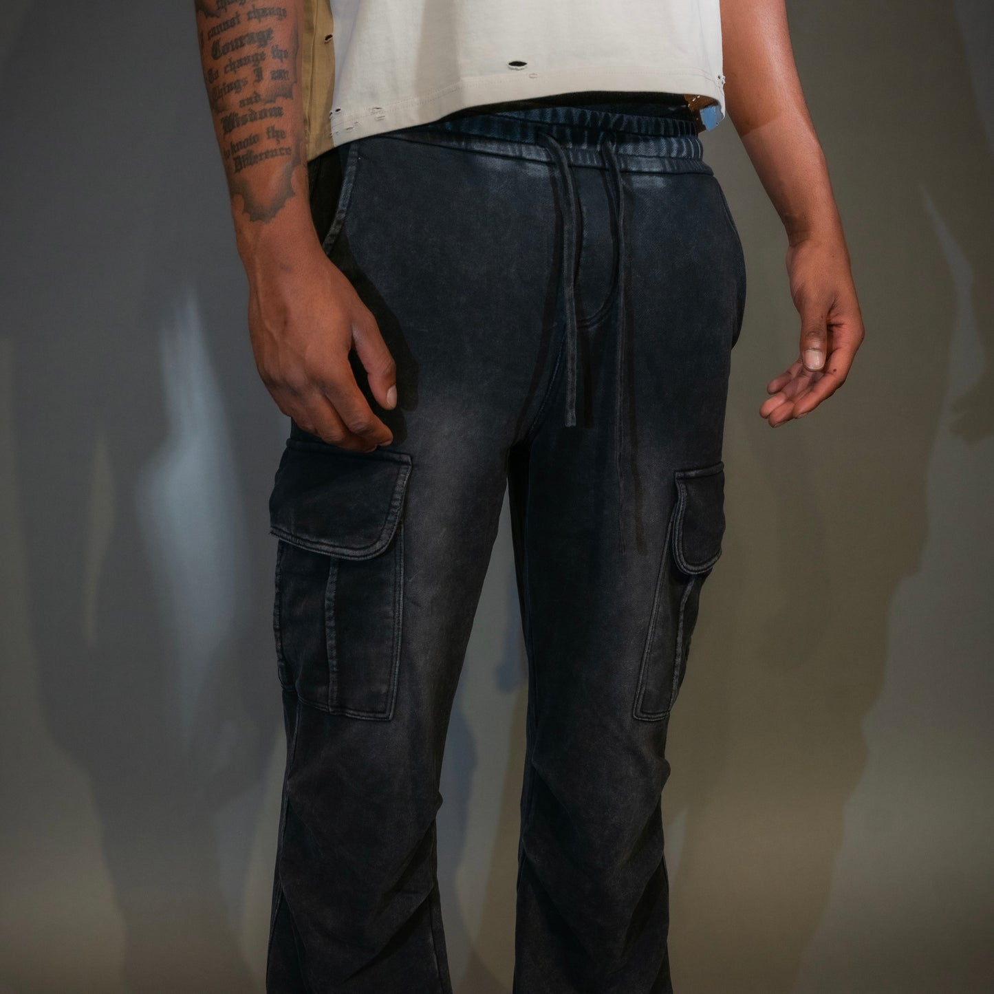 Cargo Washed Sweat Pants