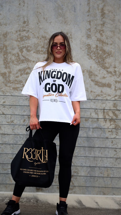R33IRHT- Cropped White Tee