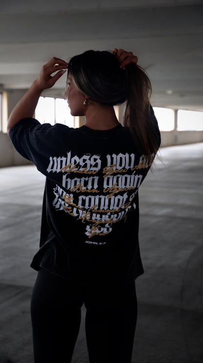 R33IRTH- Washed Black Tee