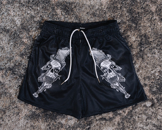 Lightning Skull Shorts